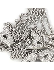 ROBERTO COIN 18K White Gold Pave Diamond "A" Letter Necklace