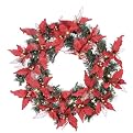 Poinsettia Wreath Green/ Red