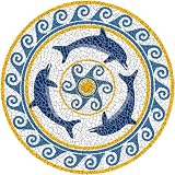 Chasing Dolphins Mosaic Pool Decal Mat- Medium 23