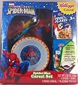 Spiderman Cereal Set, Includes: Bowl, Spoon, Placemat and 2 Boxes of Cereal