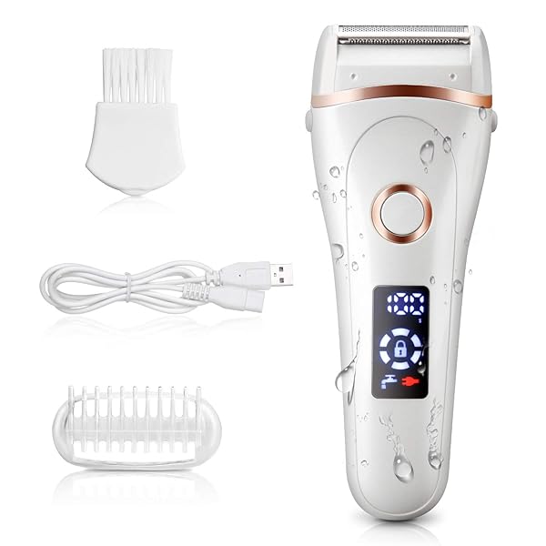 Aucee Electric Razor For Women Wet Dry Rechargeable Cordless