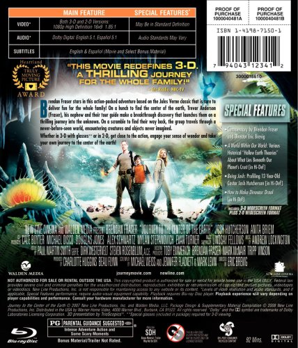 Journey to the Center of the Earth (2-D and Limited-Edition 3-D) [Blu-ray] under Genres in The Dvd and video tapes Store