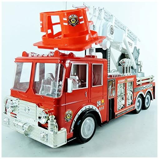 Prextex 13'' Rescue R/c Fire Engine Truck Remote Control Fire Truck