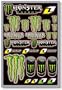 ONE INDUSTRIES MONSTER ENERGY DECAL SHEET (GREEN)