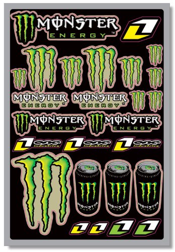 ONE INDUSTRIES MONSTER ENERGY DECAL SHEET (GREEN)