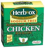Herb-Ox Chicken Instant Broth & Seasoning, Sodium Free, 8-Count Packets (Pack of 12)