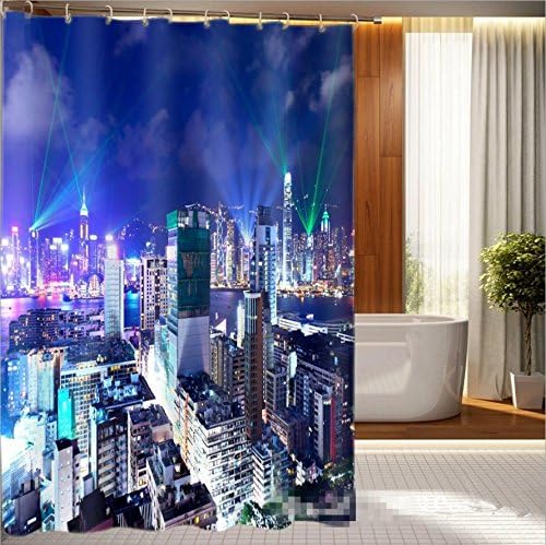 WHYGAO@ Night view of 3D printed waterproof blackout curtain , 150180cm