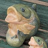 Outdoor Living : Bass Fish Keysafe Statuary