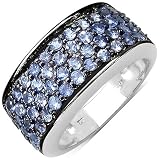 1.40 Carat Genuine Tanzanite Ring in Sterling Silver