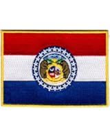Missouri State Flag Embroidered Patch Iron-On MO Emblem
