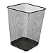 Aojia Rectangular Waste Bin,Steel Mesh,10.3 .3 .2h,Black Ly-9105b