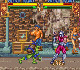SNES Teenage Mutant Ninja Turtles Tournament Fighters Video Game - USED
