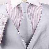 61UNa1bTuNL. SL160  Mens Dress Vest Solid Silver Formal Vest for Wedding Gift Set Match Necktie for Men, Cufflinks, Handkerchief, Solid Bow Tie for Tuxedo Vs1002 (2XL)