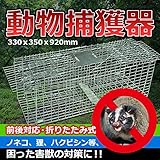 動物捕獲器 有害動物捕獲 330ｘ350ｘ920mm（約） 大 前後対応 折りたたみ式 ノネコ 猫