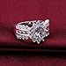 Fashion Elegant Silver Jewelry Austrian Crystal Sunflower Lucky Ring Wedding Ring