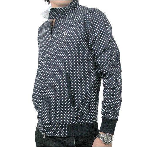 FRED PERRY フレッドペリー HARRINGTON KNIT JACKET 2010MODEL《MENS：ホワイトドット》ダブルZIP F2202-01