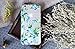 iPhone 6/6S Case,Blingy's® High Quality Floral Pattern Transparent Clear Flexible Soft Slim Rubber TPU Case-Retail Packaging (Blue Petals)