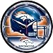 Denver Broncos Round Clock