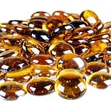 Indoor Fountains item: Vase Filler Gems, Light Amber, 1 lbs per bag (24 bags) - Approx. 3264 pcs