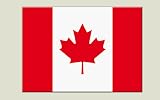 Adhésif autocollant / sticker Drapeau Canada - 7 x 10 cm
