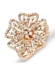 0.75 Carat (ctw) 14k Rose Gold Round Diamond Ladies Cocktail Ring 3/4 CT