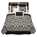 Home Floral 8-pc. Bed Set - Black/White