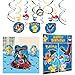 Pokemon Party Decorations Bundle - Table Decorating Kit, Scene Setter, and Hanging Swirls