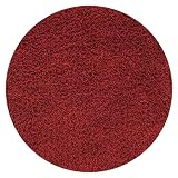 Anji Mountain Bamboo Chairmat & Rug Co. 8 Foot Round Silky Shag Area Rug, Crimson