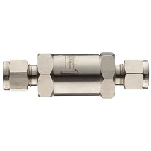 Parker C Series Stainless Steel 316 Check Valve, 0.33 psi Cracking Pressure, A-Lok Compression Fitting