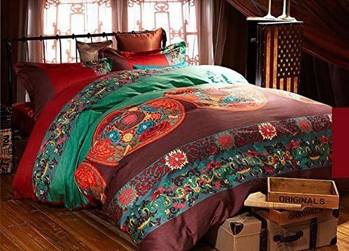Cliab Boho Bedding Bohemian Bedding Exotic Bedding Full/Queen 100% Cotton Duvet Cover set by moroccan bedding