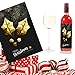 Black & Gold Premium Christmas Wine Labels 5” x 7” (4 Pack) - Merry Christmas and A Happy New Year