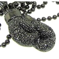 Men's new Gunmetal boxing glove chain necklace