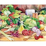 Magic Slice Non-Slip Flexible Cutting Board, Gourmet Size 12 x 15, Garden Salad by Kathleen Parr McKenna