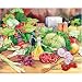 Magic Slice Non-Slip Flexible Cutting Board, Gourmet Size 12 x 15, Garden Salad by Kathleen Parr McKenna