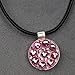 Beautiful Crystal Golf Ball Marker with Magnetic Leather Necklace (Pink)