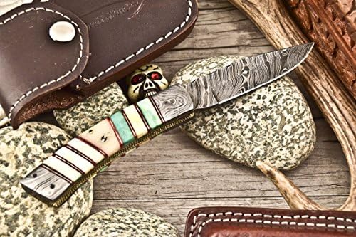 Astonishing Custom Made Damascus Steel Folding Knife By Brett Martin|RB-725+726