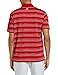 adidas Golf Men's Puremotion Textured Stripe Polo, Power Red/White, X-Large