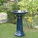 Smart Solar Aviatra Traditional Ceramic Bird Bath - 207104-SG