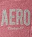 Aeropostale Women's Space-Dye Aero Heathered Graphic T Shirt S Red Bark