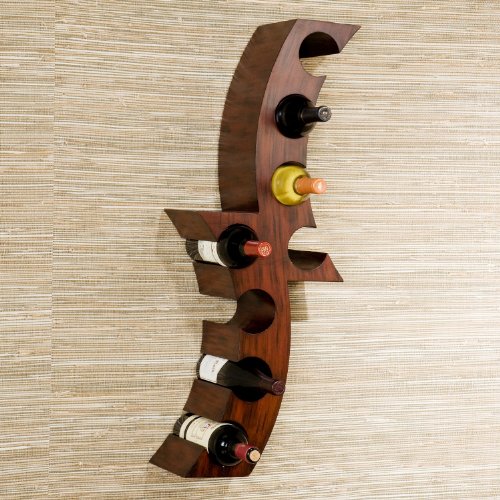 Image of Wall Mount Wine Rack Holder Sculpture