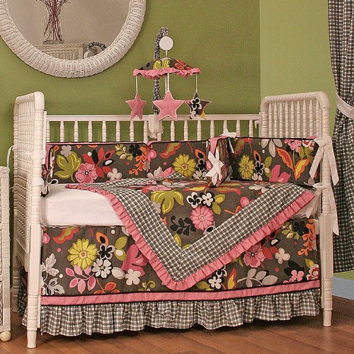 Sleek Slate 4 piece Crib Bedding Set by Hoohobbers