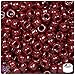 BeadTin Maroon Opaque 9mm Barrel Pony Beads (500pc)