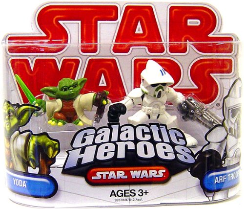 Star Wars 2009 Galactic Heroes 2-Pack Clone ARF Trooper and Yoda