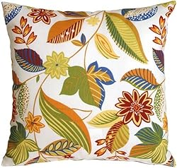 Pillow Decor - Solarium Skyworks Floral Decorative Outdoor Throw Pillow