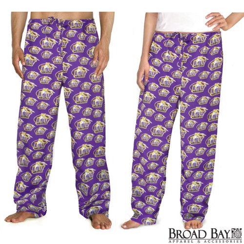 LSU Tigers Scrubs Pants DRAWSTRING BOTTOMS-Size XL LSU 100% Natural Cotton - NOT a CHEAP BLEND - For HIM or HER- GIFT Ideas for Man Men Woman Women Ladies Nurses MOM Mother or DAD Father