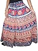 New Maxi Skirt Blue ELEPHANTS Print Vegetable Dyes Long Skirt, Holiday Wear