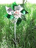 Green Metallic Pinwheel 7.5" x 13" Slinky Spinwheel