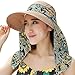 Ladies Summer Beach Cotton Big Brim Foldable Sun Floppy Sunblock Hat Hats Visor