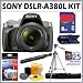 Sony Alpha DSLR-A380L 14.2 MP Digital SLR Camera With 18-55mm Zoom Lens + Sunpak Platinum Tripod Accessory Kit