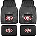 NFL San Francisco 49ers Car Floor Mats Heavy Duty 4-Piece Vinyl - Front and Rear